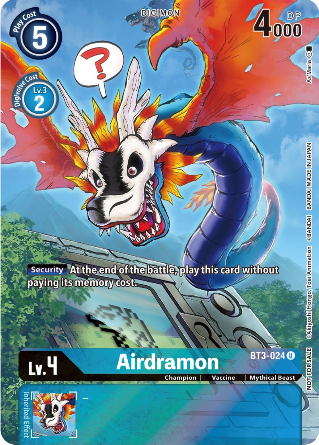 Airdramon [BT3-024] (25th Special Memorial Pack) [Release Special Booster Promos] | Arkham Games and Comics