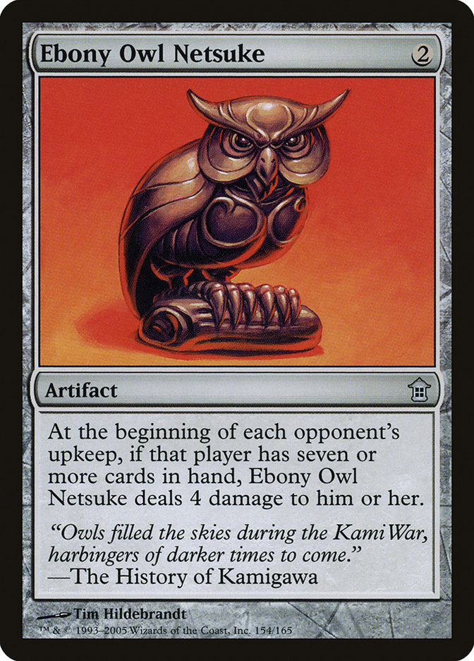 Ebony Owl Netsuke [Saviors of Kamigawa] | Arkham Games and Comics