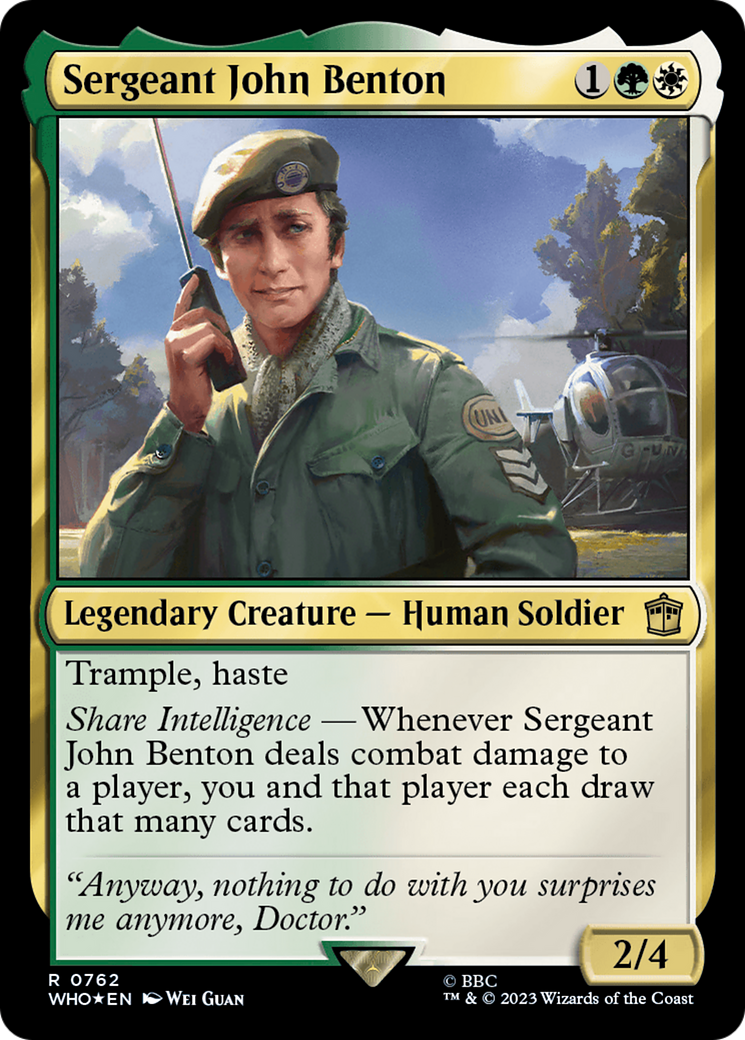 Sergeant John Benton (Surge Foil) [Doctor Who] | Arkham Games and Comics