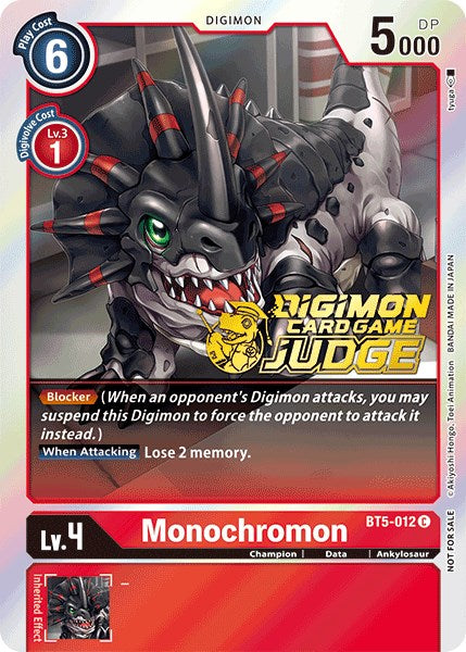 Monochromon [BT5-012] (Judge Pack 1) [Battle of Omni Promos] | Arkham Games and Comics