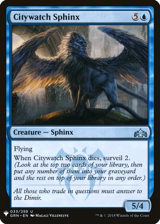 Citywatch Sphinx [Mystery Booster] | Arkham Games and Comics