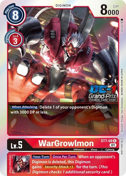 WarGrowlmon [ST7-08] (DC-1 2022 Stamped) [Starter Deck: Gallantmon Promos] | Arkham Games and Comics