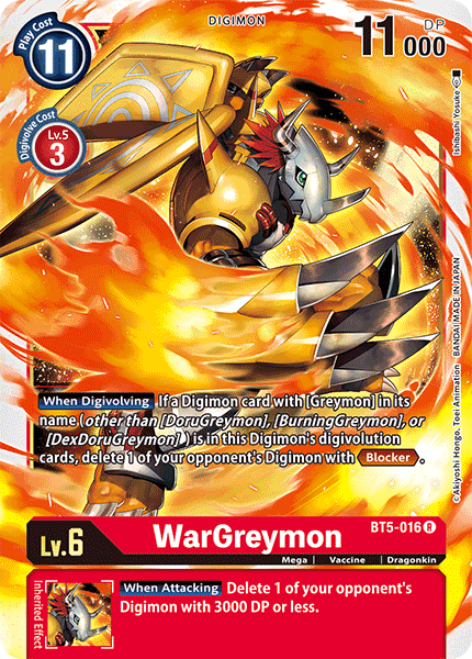 WarGreymon [BT5-016] [Battle of Omni] | Arkham Games and Comics