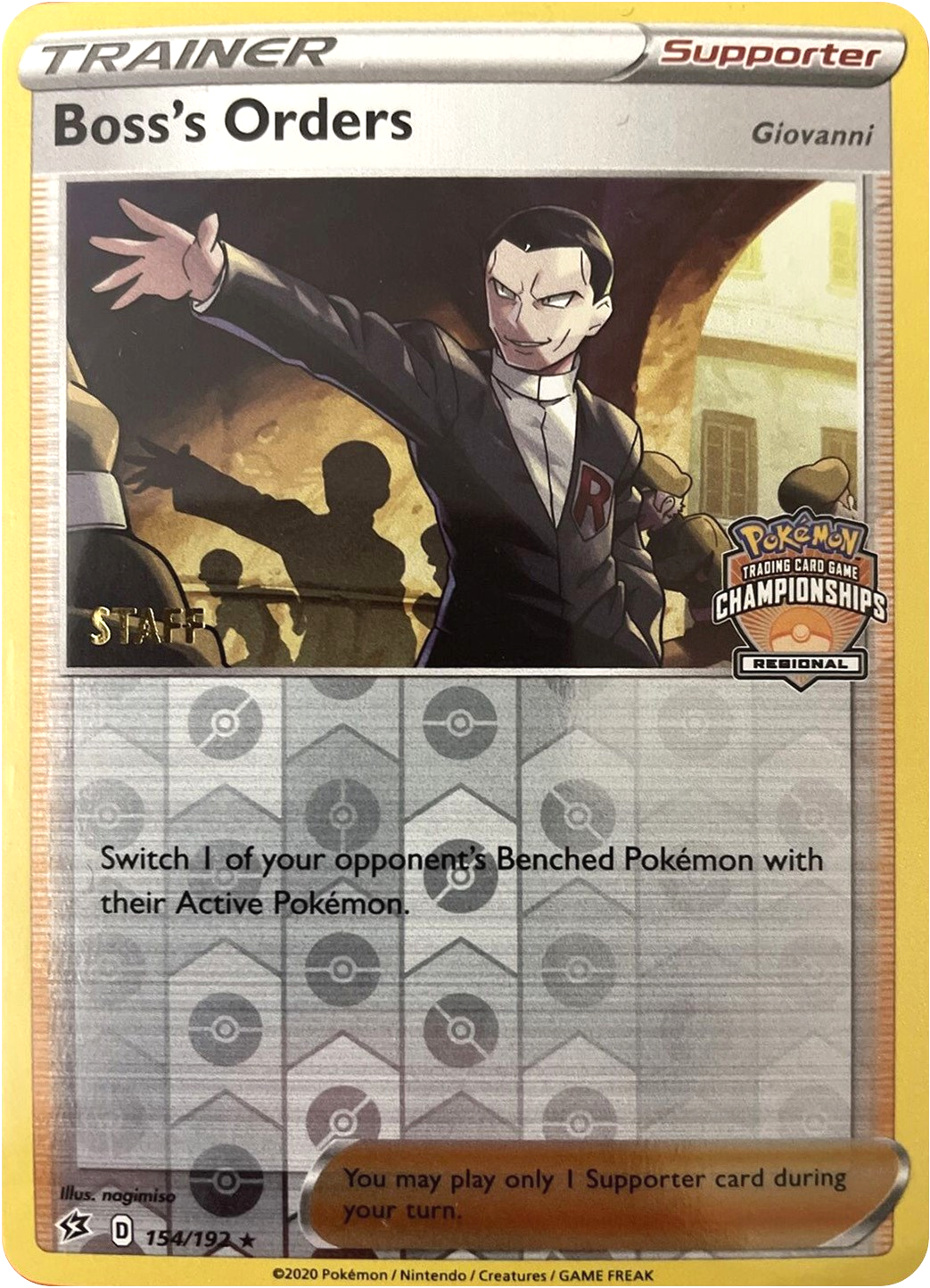 Boss's Orders (154/192) (Staff Regional Championships) [League & Championship Cards] | Arkham Games and Comics