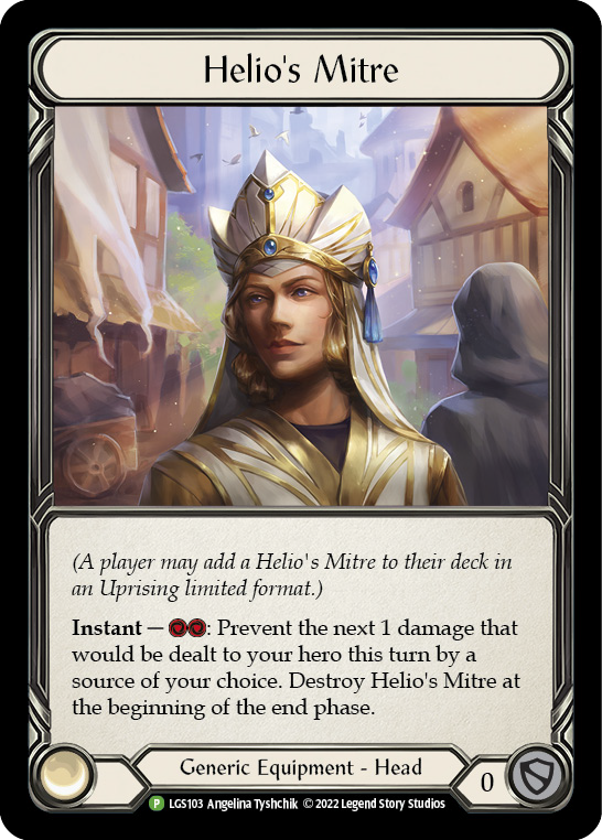 Helio's Mitre [LGS103] (Promo)  Rainbow Foil | Arkham Games and Comics