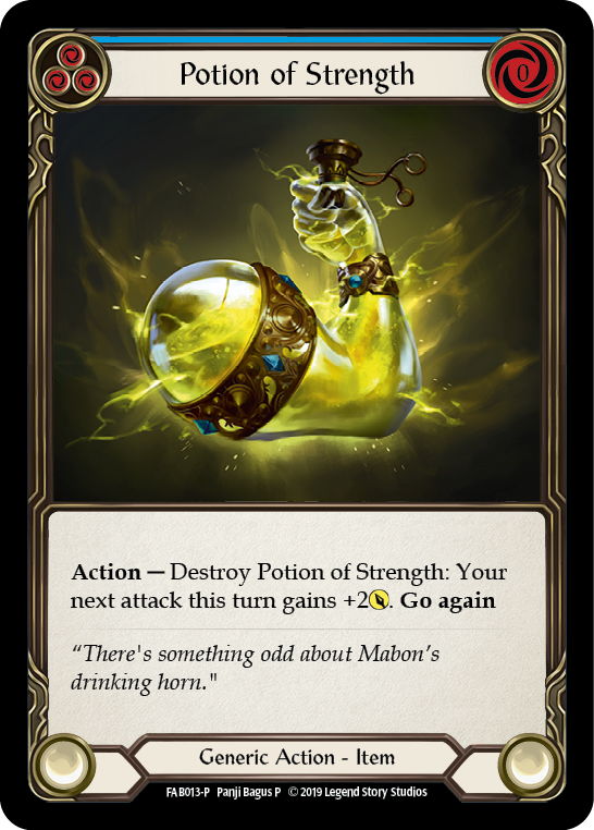 Potion of Strength [FAB013-P] (Promo)  1st Edition Cold Foil | Arkham Games and Comics