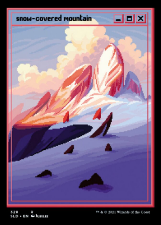 Snow-Covered Mountain (Foil Etched) [Secret Lair Drop Series] | Arkham Games and Comics