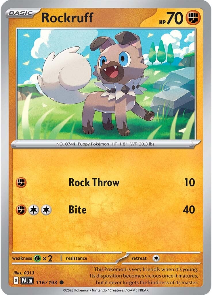 Rockruff (116/193) [Scarlet & Violet: Paldea Evolved] | Arkham Games and Comics