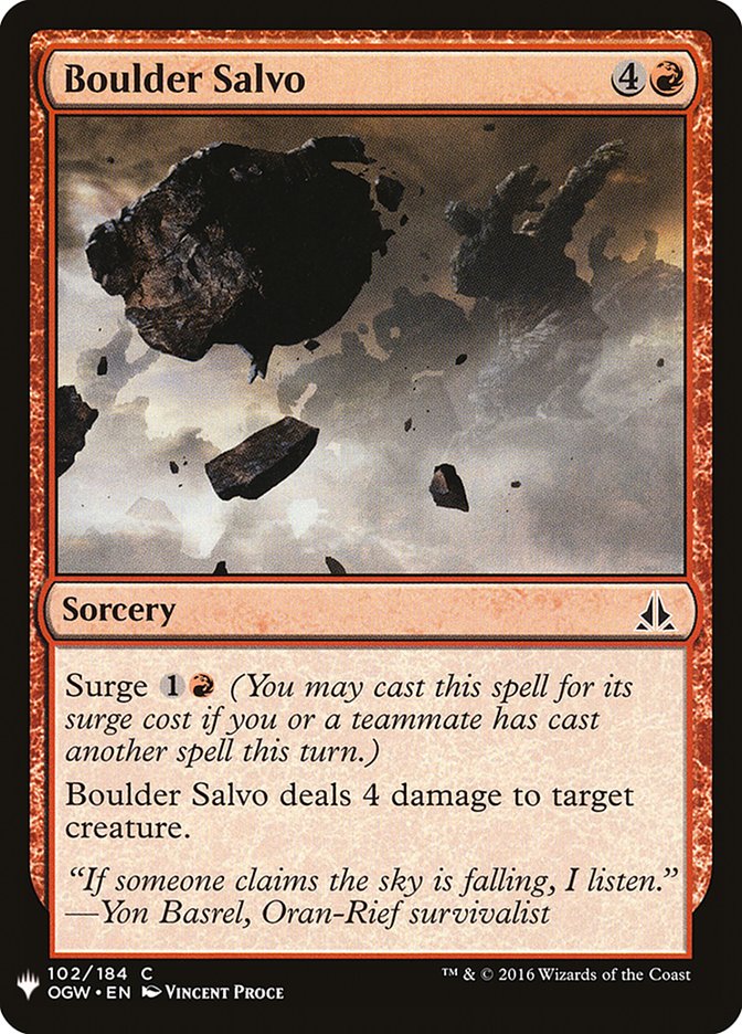 Boulder Salvo [Mystery Booster] | Arkham Games and Comics