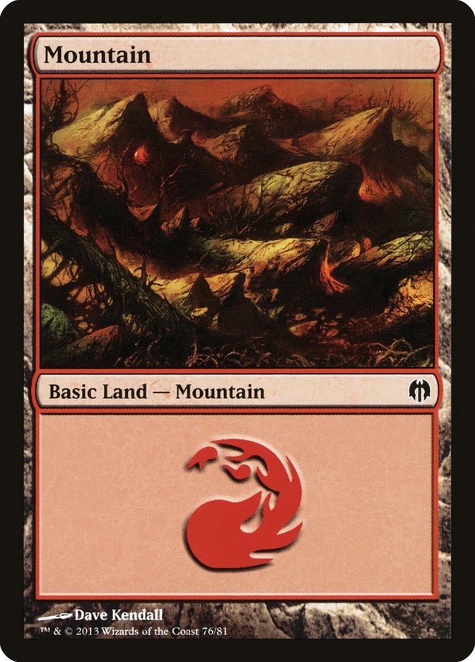 Mountain (76) [Duel Decks: Heroes vs. Monsters] | Arkham Games and Comics