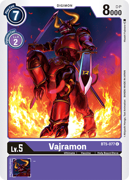 Vajramon [BT5-077] [Battle of Omni] | Arkham Games and Comics