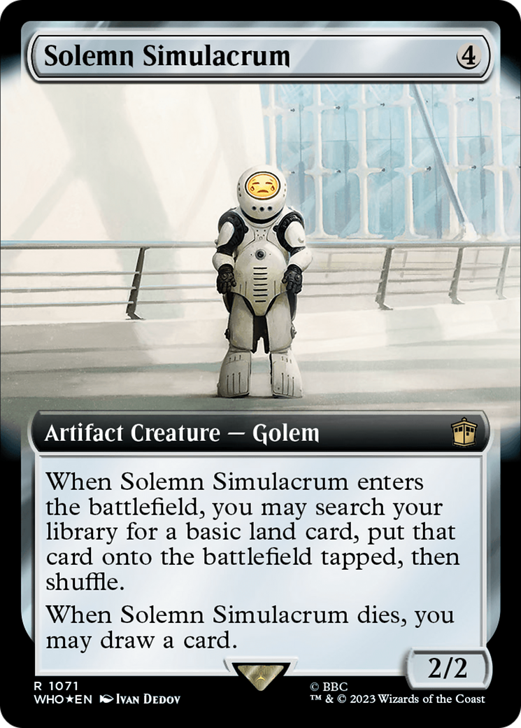 Solemn Simulacrum (Extended Art) (Surge Foil) [Doctor Who] | Arkham Games and Comics