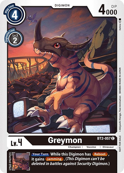 Greymon [BT2-057] (Official Tournament Pack Vol.3) [Release Special Booster Promos] | Arkham Games and Comics