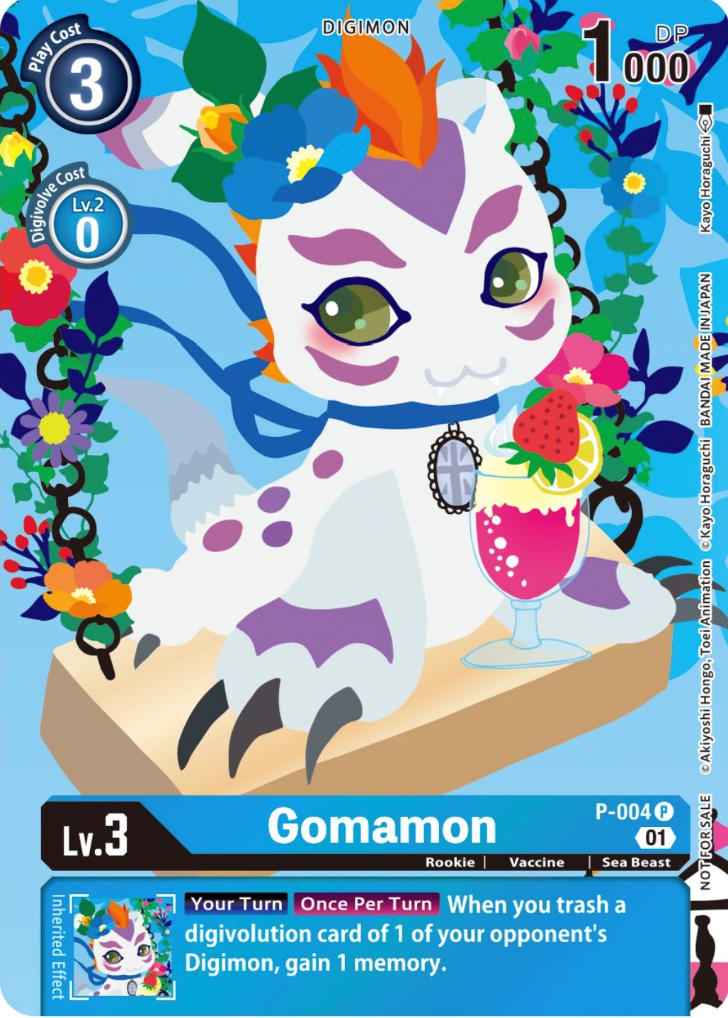 Gomamon [P-004] (Tamer's Card Set 2 Floral Fun) [Promotional Cards] | Arkham Games and Comics