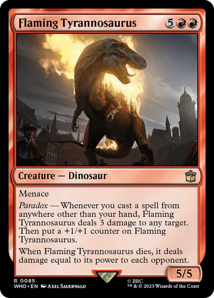 Flaming Tyrannosaurus [Doctor Who] | Arkham Games and Comics