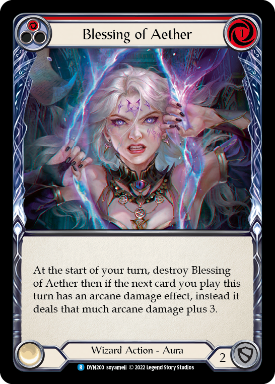 Blessing of Aether (Red) [DYN200] (Dynasty)  Rainbow Foil | Arkham Games and Comics