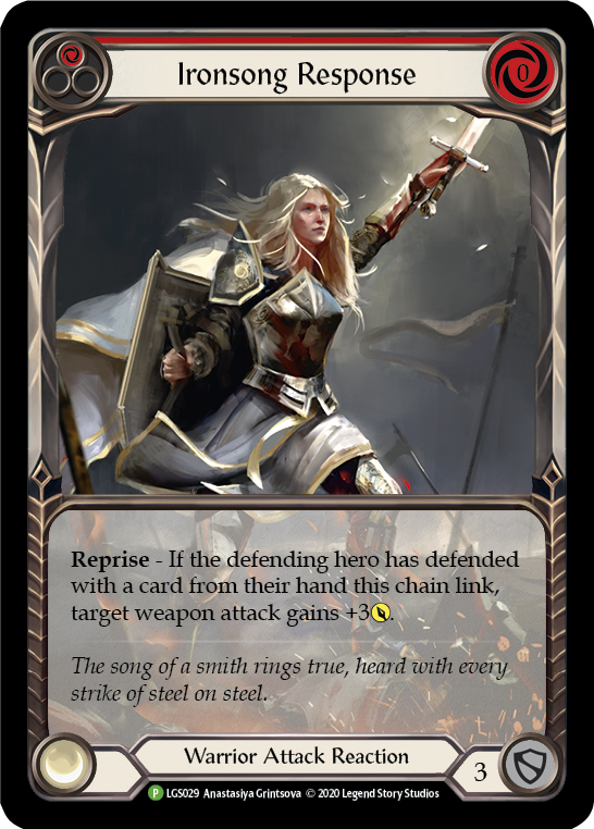 Ironsong Response (Red) [LGS029] (Promo)  Rainbow Foil | Arkham Games and Comics