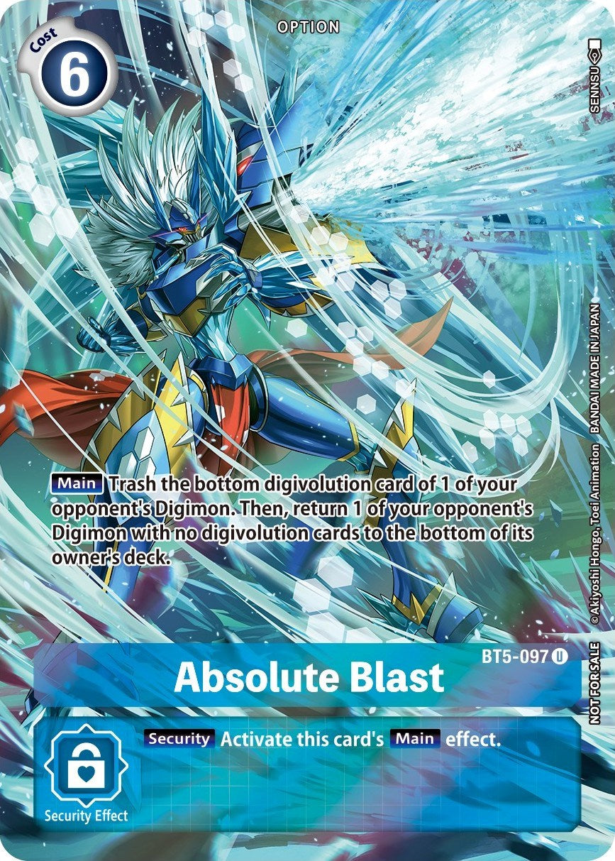 Absolute Blast [BT5-097] (Summer 2022 Dash Pack) [Battle of Omni Promos] | Arkham Games and Comics