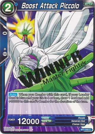 Boost Attack Piccolo (Winner Stamped) (BT1-045) [Tournament Promotion Cards] | Arkham Games and Comics