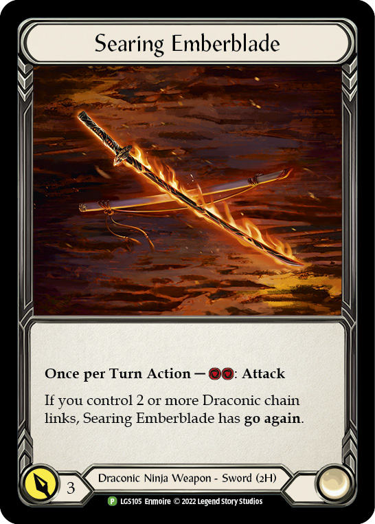 Searing Emberblade [LGS105] (Promo)  Cold Foil | Arkham Games and Comics