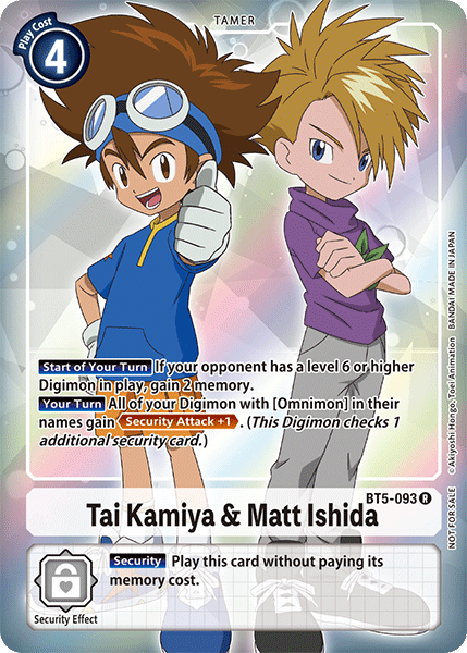 Tai Kamiya & Matt Ishida [BT5-093] (Buy-A-Box Promo) [Battle of Omni Promos] | Arkham Games and Comics