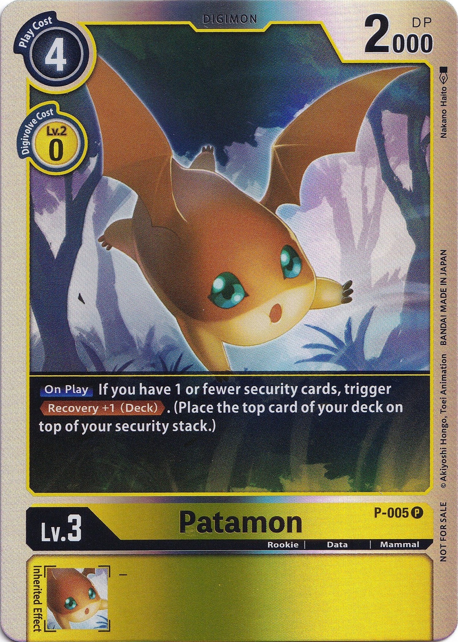 Patamon [P-005] (Rainbow Foil) [Promotional Cards] | Arkham Games and Comics