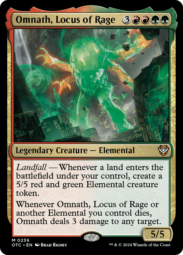 Omnath, Locus of Rage [Outlaws of Thunder Junction Commander] | Arkham Games and Comics