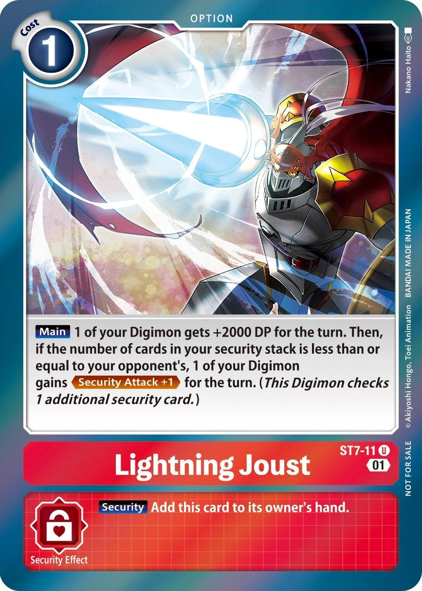 Lightning Joust [ST7-11] (Gen Con 2022) [Starter Deck: Gallantmon Promos] | Arkham Games and Comics