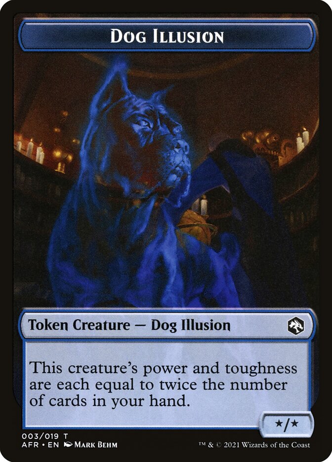 Zombie // Dog Illusion Double-Sided Token [Dungeons & Dragons: Adventures in the Forgotten Realms Tokens] | Arkham Games and Comics