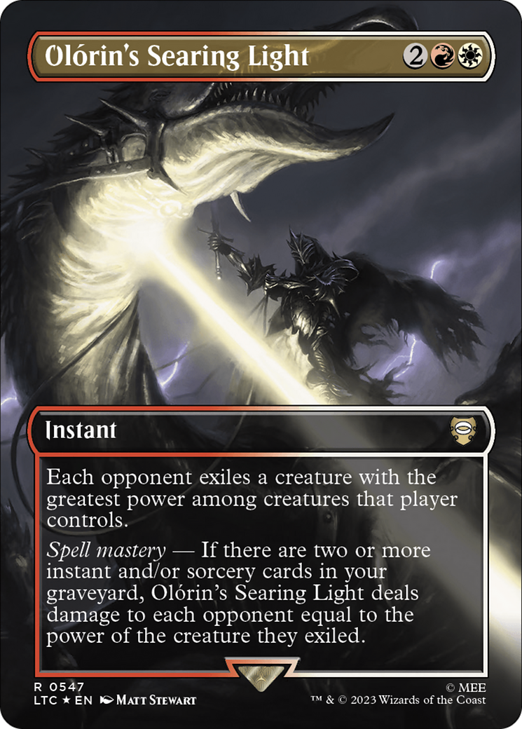 Olorin's Searing Light (Borderless) (Surge Foil) [The Lord of the Rings: Tales of Middle-Earth Commander] | Arkham Games and Comics
