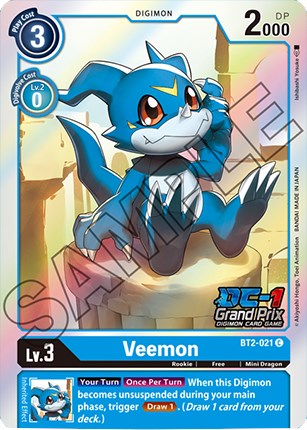 Veemon [BT2-021] (DC-1 Grand Prix) [Release Special Booster Promos] | Arkham Games and Comics