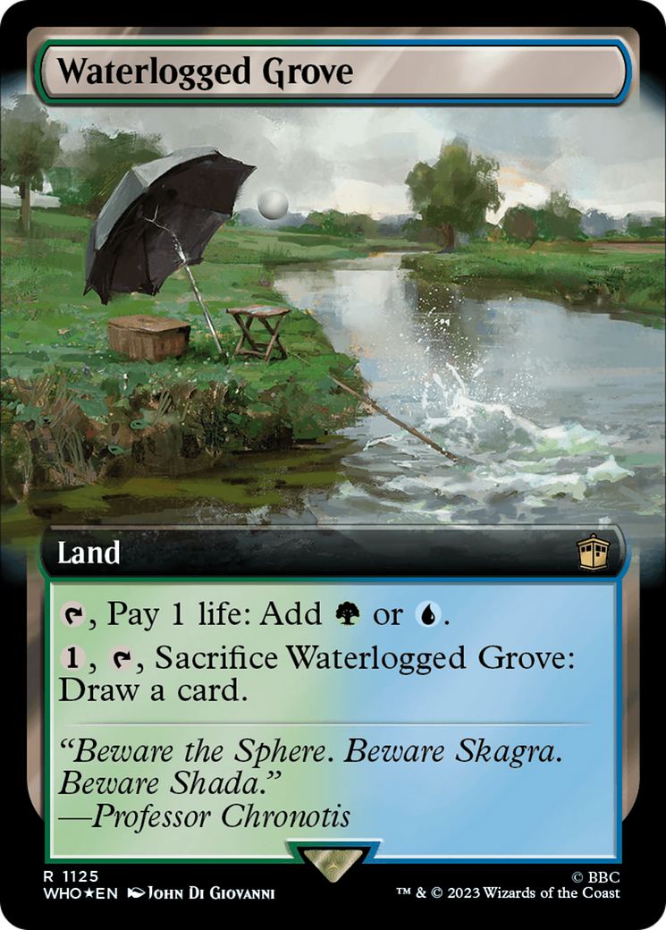 Waterlogged Grove (Extended Art) (Surge Foil) [Doctor Who] | Arkham Games and Comics