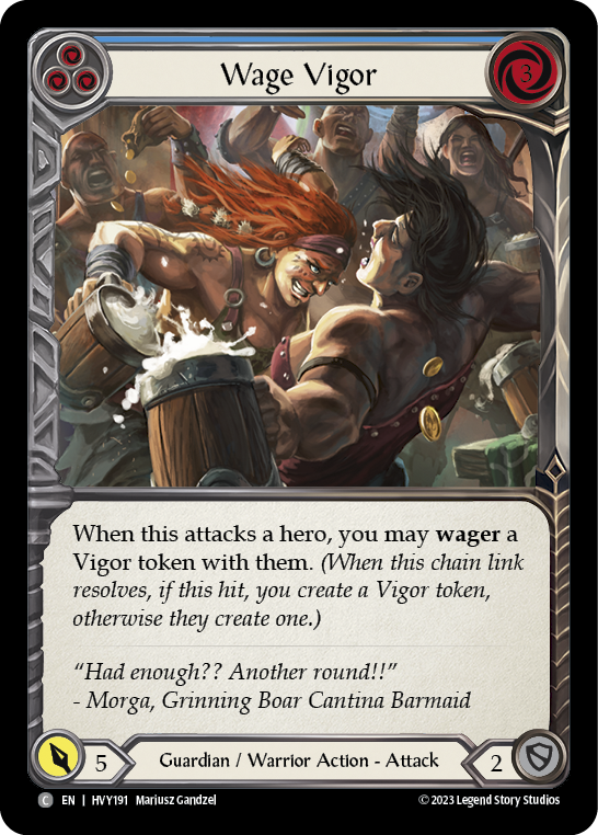 Wage Vigor (Blue) [HVY191] (Heavy Hitters)  Rainbow Foil | Arkham Games and Comics