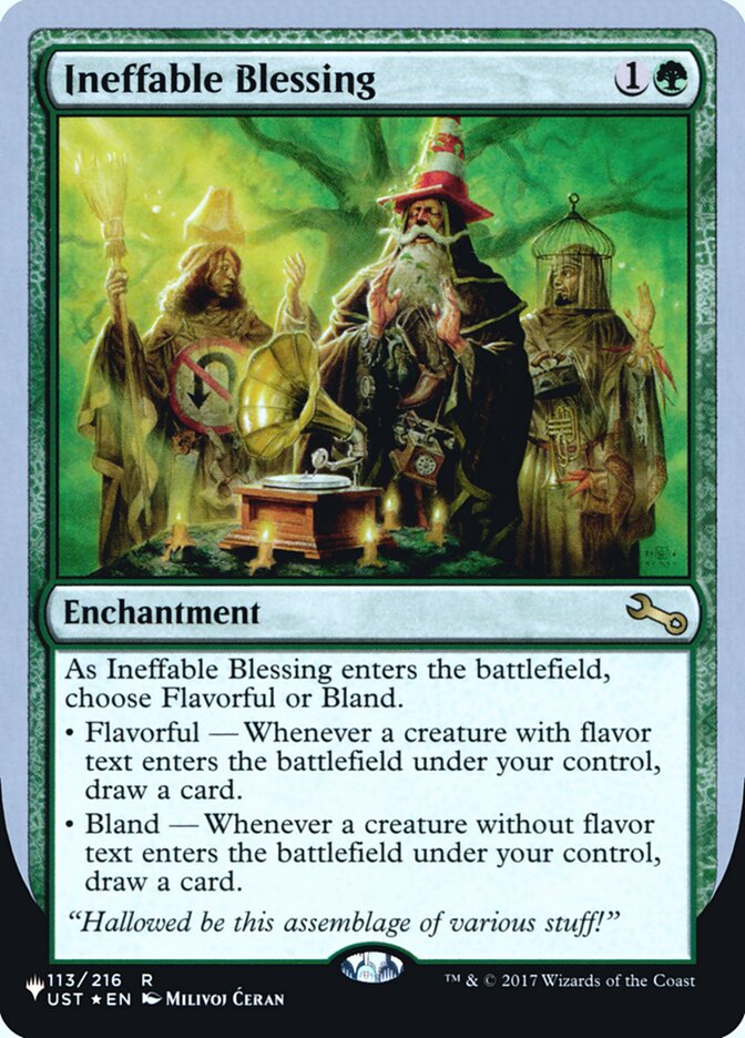 Ineffable Blessing (Flavorful) (Unfinity Foil Edition) [The List] | Arkham Games and Comics