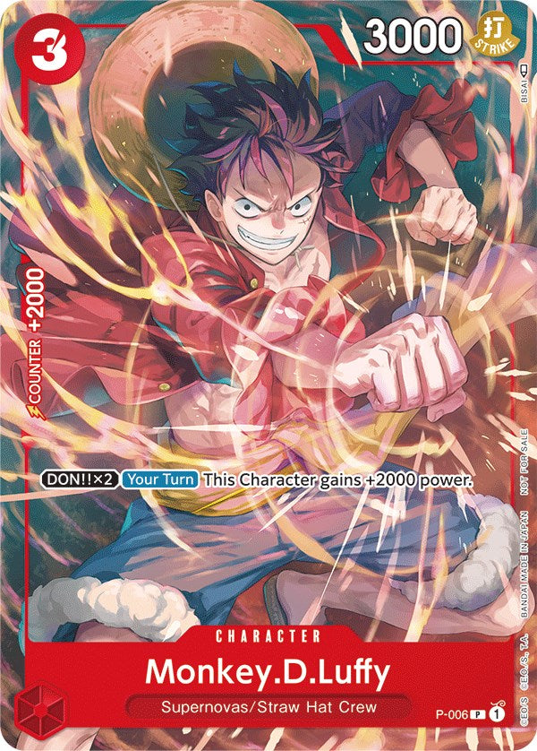 Monkey.D.Luffy (P-006) (Tournament Pack Vol. 1) [One Piece Promotion Cards] | Arkham Games and Comics