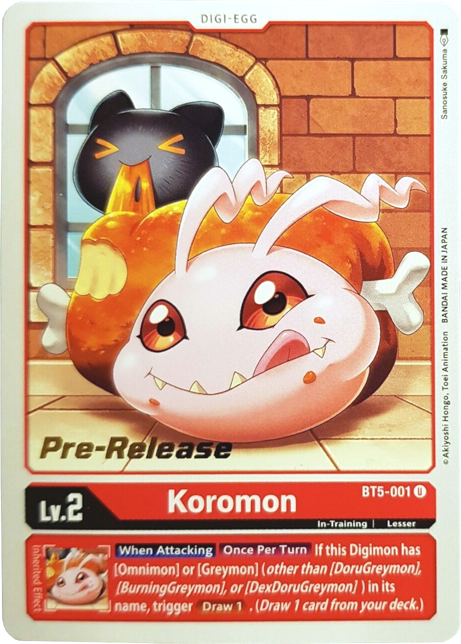 Koromon [BT5-001] [Battle of Omni Pre-Release Promos] | Arkham Games and Comics