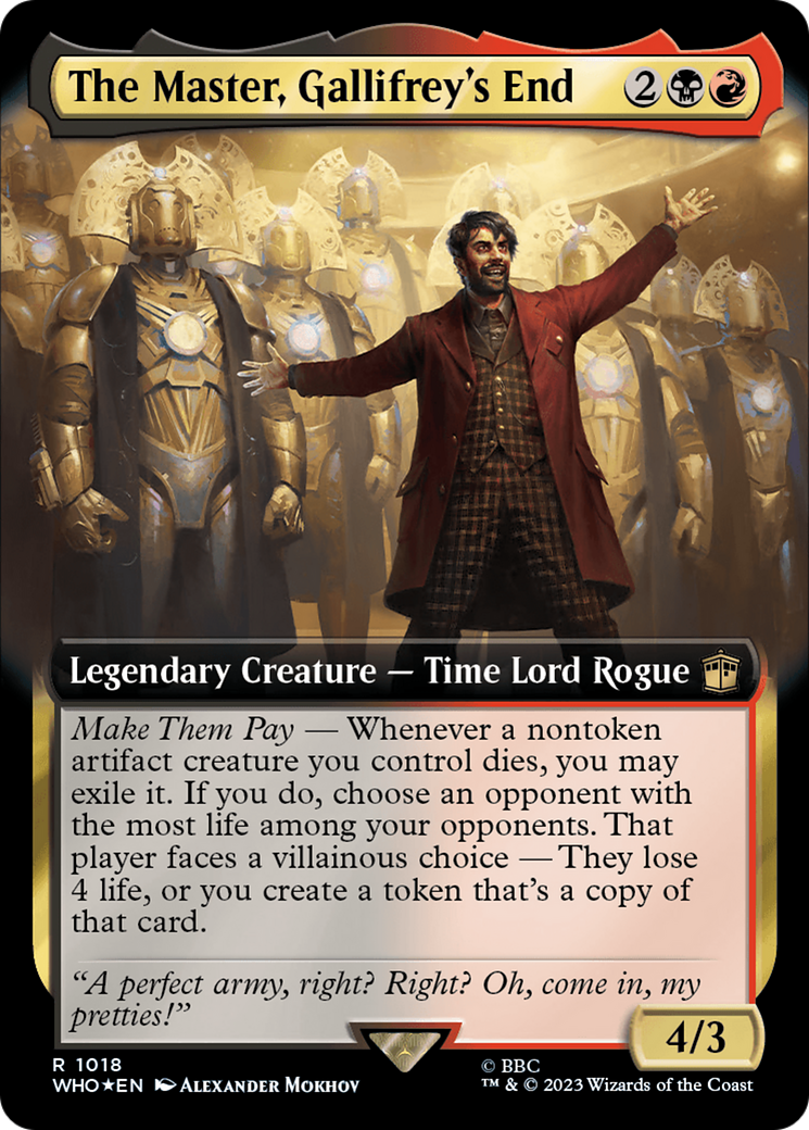 The Master, Gallifrey's End (Extended Art) (Surge Foil) [Doctor Who] | Arkham Games and Comics