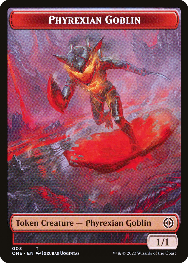 Phyrexian Goblin // Phyrexian Golem Double-Sided Token [Phyrexia: All Will Be One Tokens] | Arkham Games and Comics