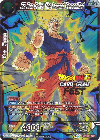 SS Son Goku, the Legend Personified (Card Game Fest 2022) (BT13-012) [Tournament Promotion Cards] | Arkham Games and Comics