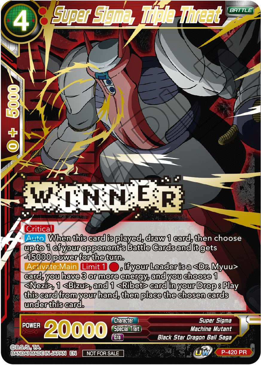 Super Sigma, Triple Threat (Championship Pack 2022 Vol.2) (Winner Gold Stamped) (P-420) [Promotion Cards] | Arkham Games and Comics