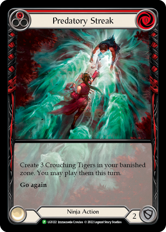 Predatory Streak (Red) [LGS122] (Promo)  Rainbow Foil | Arkham Games and Comics