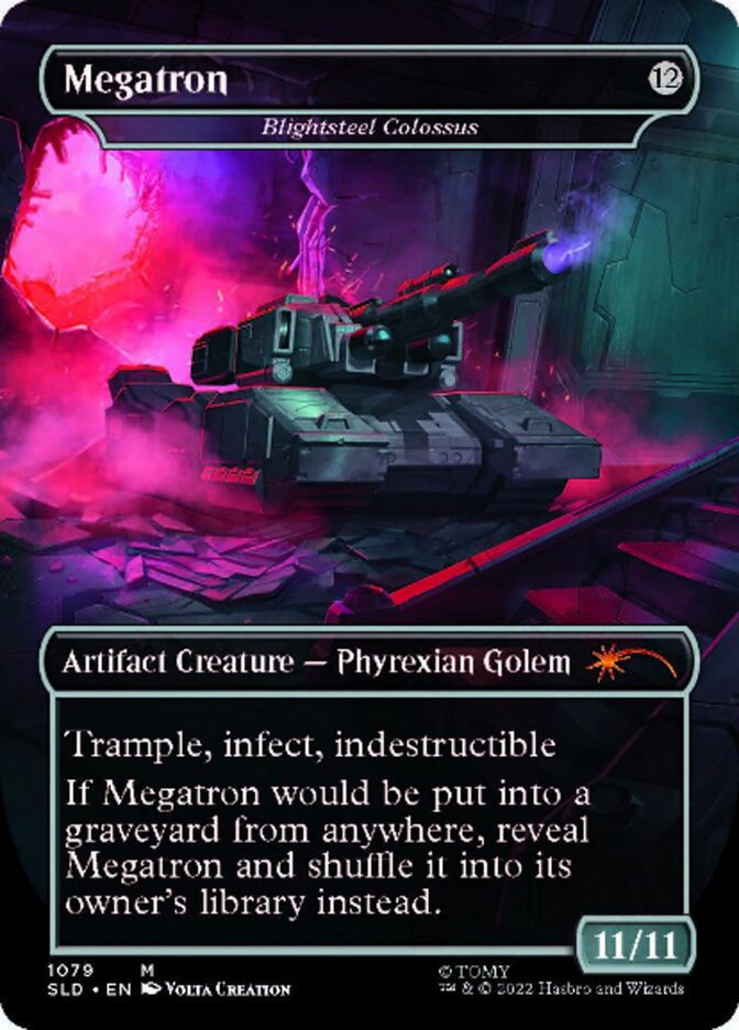 Blightsteel Colossus - Megatron (Borderless) [Secret Lair Drop Series] | Arkham Games and Comics