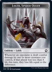 Spider // Lolth, Spider Queen Emblem Double-Sided Token [Dungeons & Dragons: Adventures in the Forgotten Realms Tokens] | Arkham Games and Comics