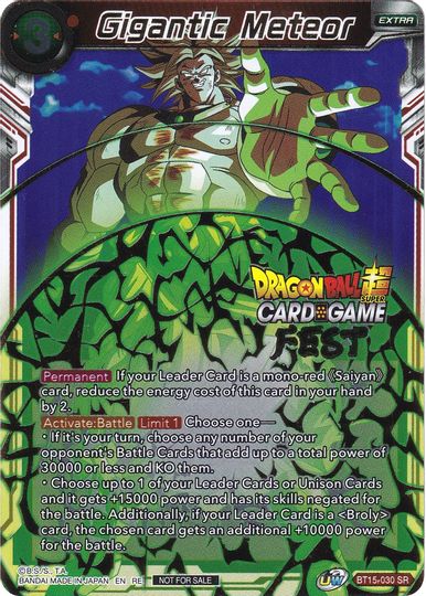 Gigantic Meteor (Card Game Fest 2022) (BT15-030) [Tournament Promotion Cards] | Arkham Games and Comics