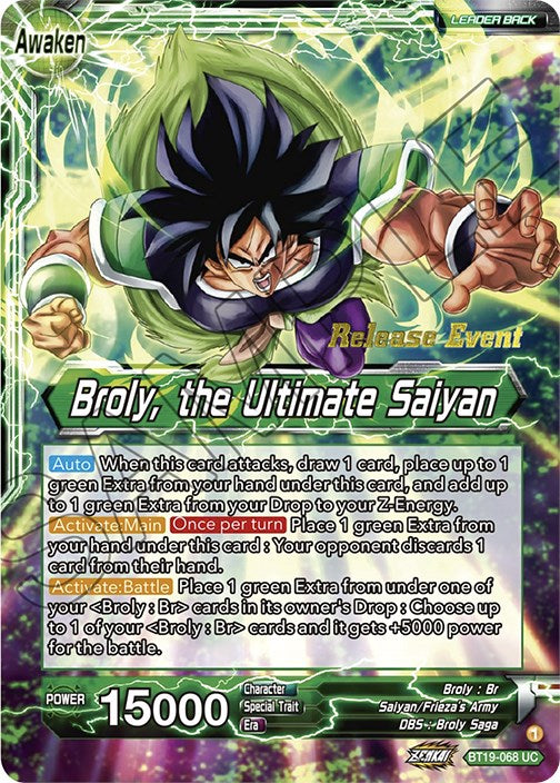 Broly // Broly, the Ultimate Saiyan (Fighter's Ambition Holiday Pack) (BT19-068) [Tournament Promotion Cards] | Arkham Games and Comics