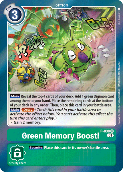 Green Memory Boost! [P-038] [Promotional Cards] | Arkham Games and Comics