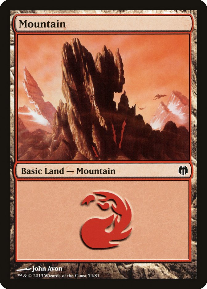 Mountain (74) [Duel Decks: Heroes vs. Monsters] | Arkham Games and Comics