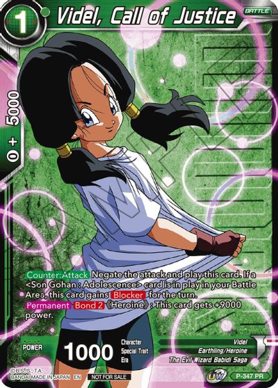 Videl, Call of Justice (Winner Stamped) (P-347) [Tournament Promotion Cards] | Arkham Games and Comics