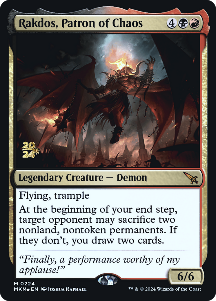 Rakdos, Patron of Chaos [Murders at Karlov Manor Prerelease Promos] | Arkham Games and Comics