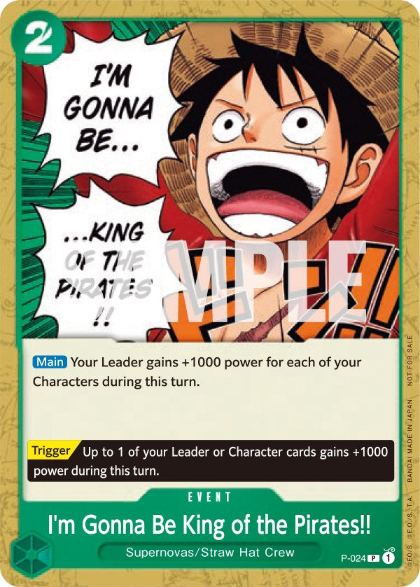 I'm Gonna Be King of the Pirates!! [One Piece Promotion Cards] | Arkham Games and Comics